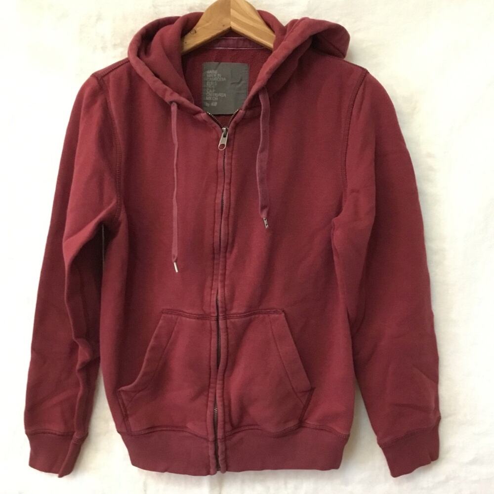 H&M Burgundy Zip-Up Hoodie - Picture 2 of 14